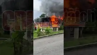 There were reports of a house on fire in Gasparillo earlier today.
