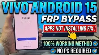 New Method: Vivo Android 15 FRP Bypass Without PC | Fix App Not Installing 🔓