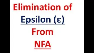 Elimination of #Epsilon (#&epsilon;) From #NFA
