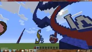 MineCraft Pixel Art: How to Make the Chicago Cubs Logo