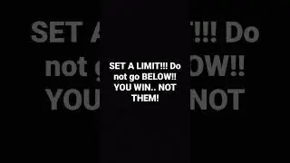 Always Set goals and Limits when Gambling! #wewin #casino #gambling
