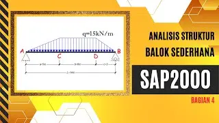Tutorial SAP2000 Pemula  Balok Sederhana 4 beban trapesium