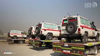 UAE sends 25 ambulances, equipment, medical supplies.