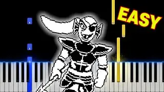 Undyne - UNDERTALE | EASY Piano Tutorial + Sheet Link 🎵