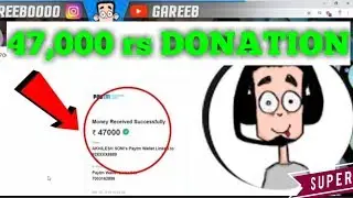 GAREEBOO GET 47 000rs DONATION ON LIVESTREAM || GAREEBOO PUBGMOBILE