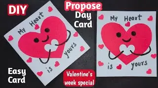 Cute Propose Day greeting card/ Propose day card making idea/ DIY Valentine gift #valentinesday2022