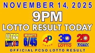 9pm Lotto Result Today PCSO November 14 2025