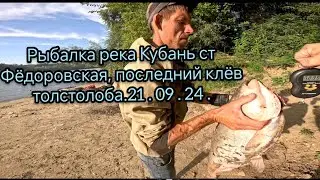Рыбалка на Кубани, ст. Федоровская, ловим толстолоба и леща 21.09.24.