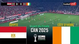 🔴EN DIRECT : ÉGYPTE vs CÔTE D'IVOIRE - Coupe d'Afrique des Nations 2025 aujourd'hui | Simulation PES