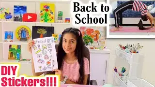 Back to School DIY Stickers!!!💕😍 | YOGA🧘‍♀️ | Riya's Amazing World