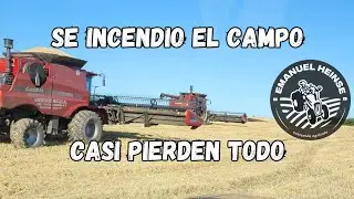 COSECHA COMPLICADA, SE INCENDIO EL CAMPO Y LOS TRACTORES ENCAJADOS
