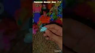 DIY Beaded Ring in 30 Seconds 💍💙 #shorts #diy #beadedring