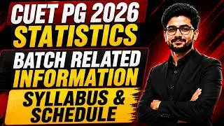 CUET PG 2026 STATISTICS Batch Related Information | SYLLABUS & SCHEDULE | Mathstats @8810409392