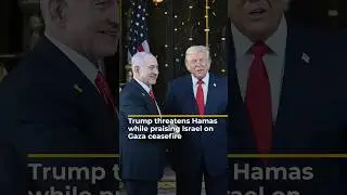 Trump threatens Hamas while praising Israel on Gaza ceasefire | AJ #shorts