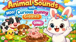 Animal Sounds with Curious Bunny | Fun Learning for Kids 🐮🐶🐱