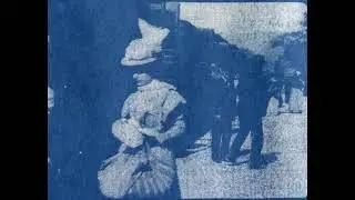 L'Arrivée d'un train en gare de La Ciotat - Cyanotype Test - 15 Fps - 4K