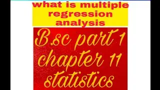 What is multiple regression analysis#bsc #stats#bsc part1