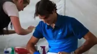 Behind The Scenes With Federer At ATP Photo Shoot