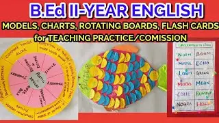 B.Ed II-YEAR ENGLISH: MODELS, CHARTS, ROTATING BOARDS, FLASH CARDS for TEACHING PRACTICE/COMISSION