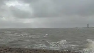B&uuml;sum - Sturmtief Poly 05.07.23 - sehr unruhige See