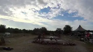 Fire Jump - Water pit and finish line - Spartan Ohio beast 2015