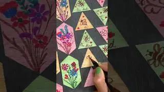 easy fall painting for beginners 🐝#paintingwithjoy #artclass #artist #inktober  #art #shorts #fall