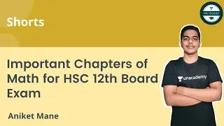 Important Chapters of Math for HSC 12th Board Exam | By Aniket Mane #Shorts