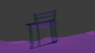 Making a low poly chair in blender (16x speed) #blender #sfm #design