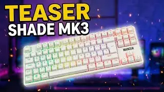 TEASER Teclado Mecanico Mancer Shade MK3, Rainbow, Switch Huano Vermelho, Branco