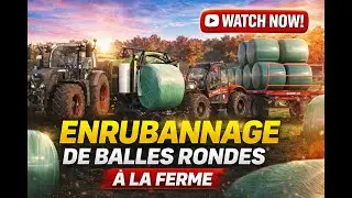 ENRUBANNAGE de BALLES RONDES &agrave; la FERME 🚜 | The Pichoni&egrave;re Valley 🌾 | Farming Simulator