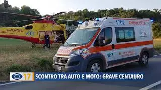 Scontro tra auto e moto sulla Flaminia a Fano: atterra l'eliambulanza
