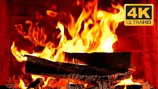 Ultimate 4K Fireplace (12 HOURS). Real Crackling Fire for Massage Therapy