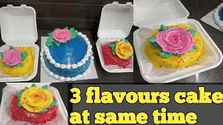 mirror glaze cake/3 flavours cake at same time/trending cake decoration/netural glaze cake/