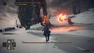 Comet Azur and Carian Slicer vs fire giant - Elden ring
