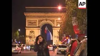 Car burning in Strasbourg, hightened security on streets of Paris
