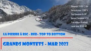 Grands Montets Chamonix-Pierre a ric ski trail video -Top to bottom with amazing views on Argentiere