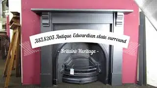 Heritage Fireplace Centre - ASLS203 Antique Edwardian slate fireplace surround