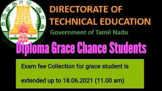 Diploma Grace Chance Students Fees Date