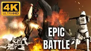 STAR WARS vs WARHAMMER 40K! Galactic Empire vs Eldar | Cinematic Battle (4K)