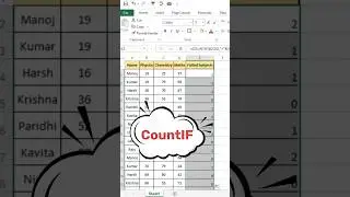 Excel COUNTIF Tutorial: Count Cells with Marks Less Than a Specified Value#excel