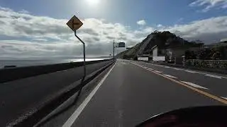 Driving near Kagoshima bay, Japan, 4K, 60fps