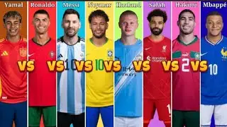 Yamal vs Ronaldo vs Messi vs Neymar vs Haaland vs Salah vs Hakimi vs Mbapp&eacute; Ultimate Football Battle