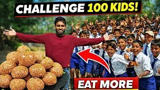 MAKARSAKRANTI SPECIAL ￼ 💐🥟BACHO KE SARH MILKAR HAPPY MAKARSANKRANTI 🙏🏻🙏🏻🥰❤️  💯 LADDU CHALLENGE KIDS 