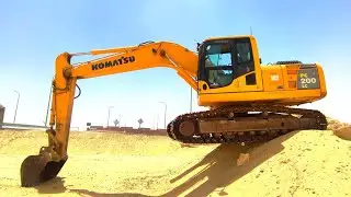 komatsu hydraulic excavator excavation sand
