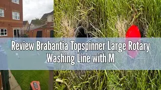 Review Brabantia Topspinner Large Rotary Washing Line with Metal Ground Spike, Metallic Grey, 60 M,
