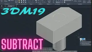 How to use SUBTRACT Command in AutoCAD 3D