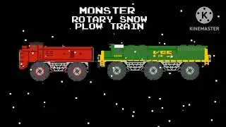 Monster Rotary snow plow train