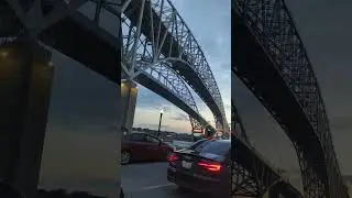 Bridge Breeze: A Drive with a Stunning View #bluewaterbridge #sarnia #porthuron #michigan #ontario🇨🇦
