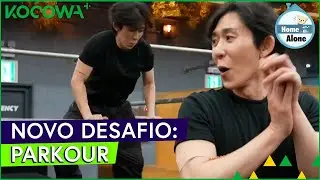 CODE KUNST ganha torcida para executar a t&eacute;cnica de parkour! | Home Alone Ep 567 | KOCOWA+ [PT-BR]