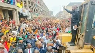 Gov. Alex otti inspects all roads in aba under reconstruction with past speakers
